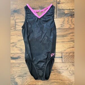GK Gymnastics Training Black and Pink Kids Leotard